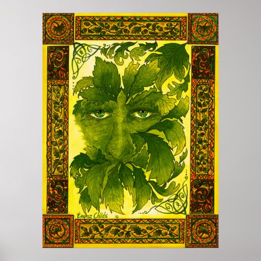 Poster des grünen Mannes (Vorne)