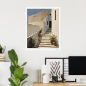 Poster des Hauses mit weißer Treppe (Heimbüro)