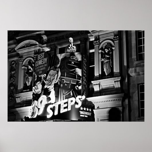 Poster des Londoner Theaters Piccadilly (1843 B&W) (Vorne)