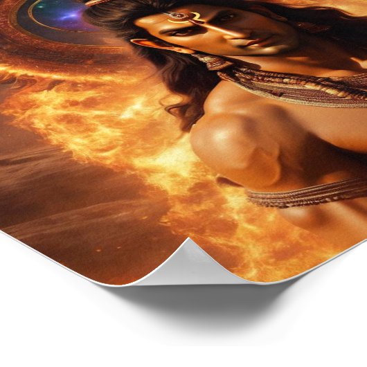 Poster des mächtigen Herrn Shiva (Ecke)