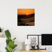 Poster des schönen kalifornischen Sonnenuntergangs (Heimbüro)