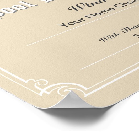 Poster des Siegers des Poolwettbewerbs (Ecke)