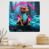 Poster des verzauberten Walddrachen (Küche)