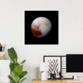 Poster des Zwergplaneten Pluto von der NASA New Ho (Heimbüro)