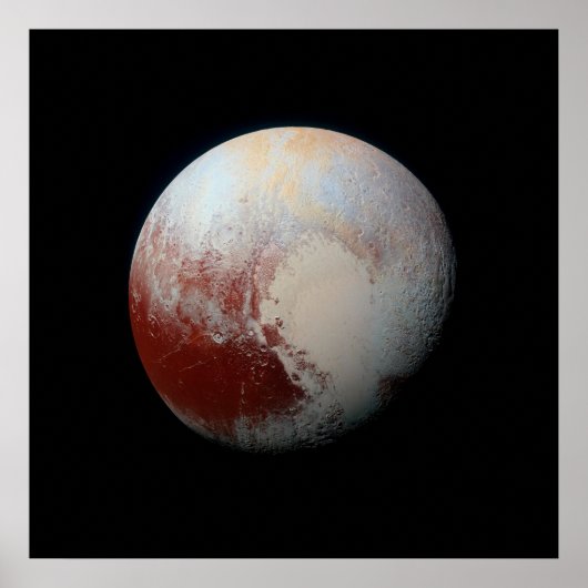 Poster des Zwergplaneten Pluto von der NASA New Ho (Vorne)