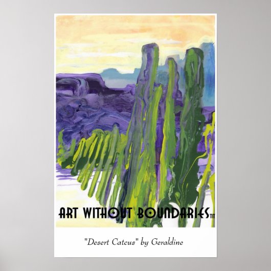 Poster: "Desert Cactus" von Geraldine Poster (Vorne)