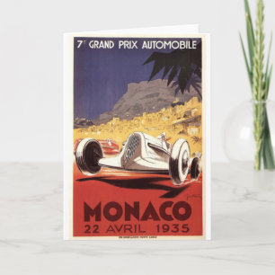 Poster-Design von Monaco 1935 Karte