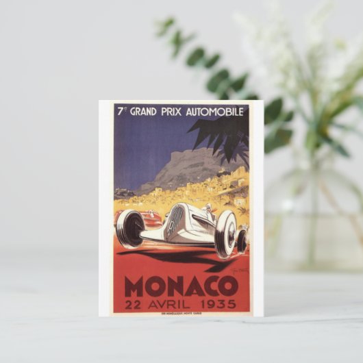 Poster-Design von Monaco 1935 Postkarte (Stehend Vorderseite)