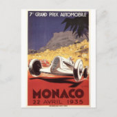 Poster-Design von Monaco 1935 Postkarte (Vorderseite)