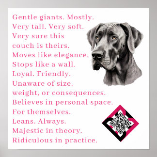 Poster Deutsche Dogge Frühling