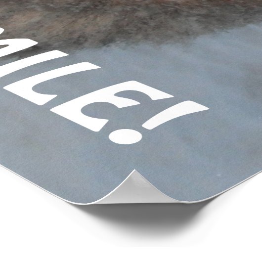 Poster deutscher Hirte im Schnee lächelnd (Ecke)