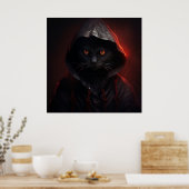 Poster Die Nachtangst der Katze (Küche)