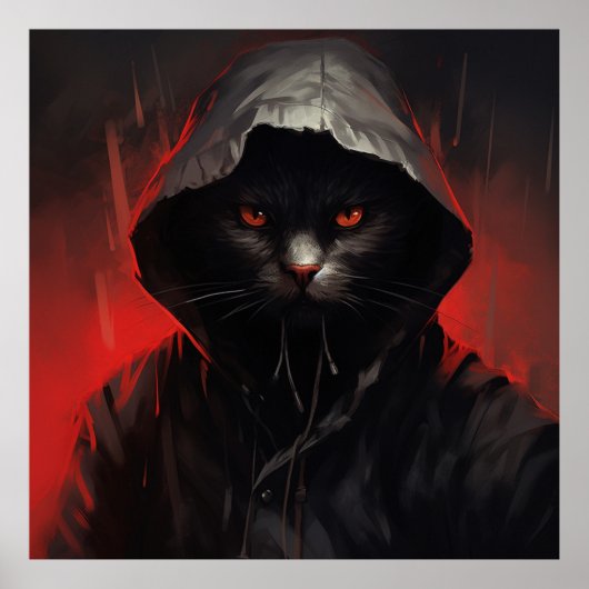 Poster Die schwarze Katze des Schreckens (Vorne)