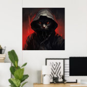 Poster Die schwarze Katze des Schreckens (Heimbüro)