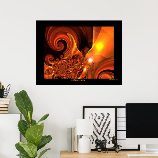 Poster Digitale Abstrakte Kunst (Heimbüro)