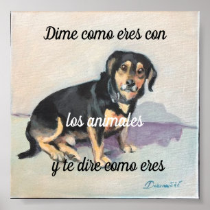 Poster Dime como eres con los animales