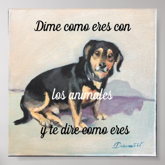 Poster Dime como eres con los animales (Vorne)