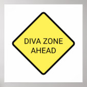 Poster "Diva Zone Ahead" (Vorne)