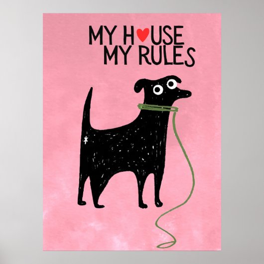 Poster dog | Funny & decorative Poster (Vorne)