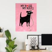 Poster dog | Funny & decorative Poster (Heimbüro)