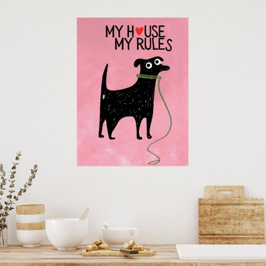 Poster dog | Funny & decorative Poster (Küche)