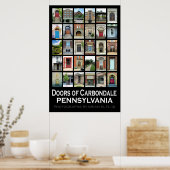 Poster "Doors of Carbondale Pennsylvania" (Küche)