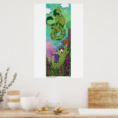 Poster - Drachen im Wald (Küche)