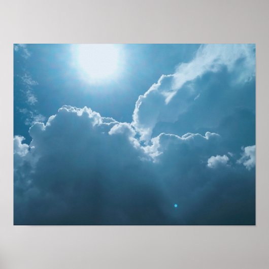 Poster-Dramatisches Sonnenlicht durch Wolken Poster (Vorne)