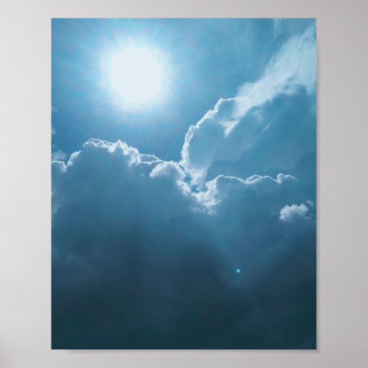 Poster-Dramatisches Sonnenlicht durch Wolken Poster (Vorne)
