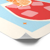 Poster Drink Cocktail Art Negroni (Ecke)