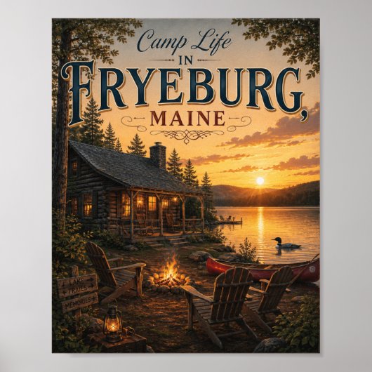 Poster Druck „Camerleben in Fryeburg, Maine“ (Vorne)