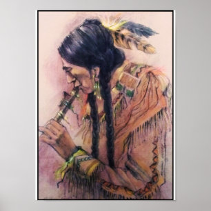 Poster/Druck des Flute Player Poster