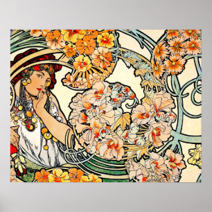 Poster/Druck: Mucha - Sprache der Blumen II Poster