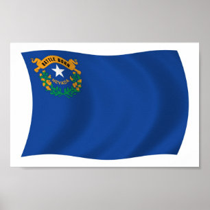 Poster Druck Nevada-Flagge