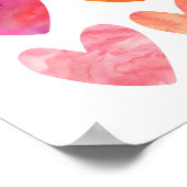 Poster drucken in rosa und orangefarbenen Wasserfa (Ecke)