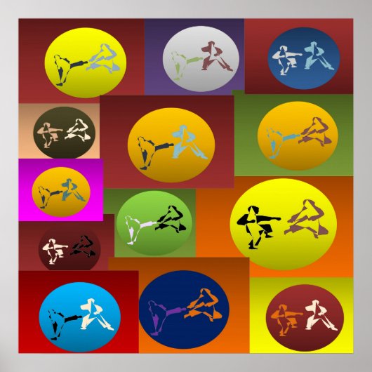 Poster drucken Karate-Kampfkunst (Vorne)