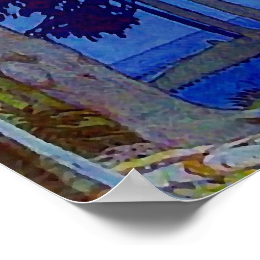 POSTER DRUCKNORTHWOODS SLIVER MOON REFLECTION (Ecke)