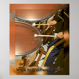 Poster - Drummer Walk zu einem anderen Beat (ver.2