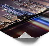 Poster - Dubai Skyline bei Nacht (Ecke)