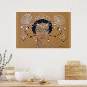 Poster "Eastern Elegance" Orig. Asiatisch/Art-Déco (Küche)