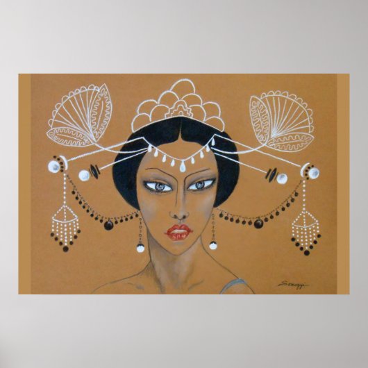 Poster "Eastern Elegance" Orig. Asiatisch/Art-Déco (Vorne)