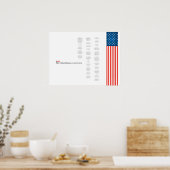 Poster Econo USA Constiution American Flag (Küche)