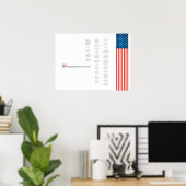 Poster Econo USA Constiution American Flag (Heimbüro)