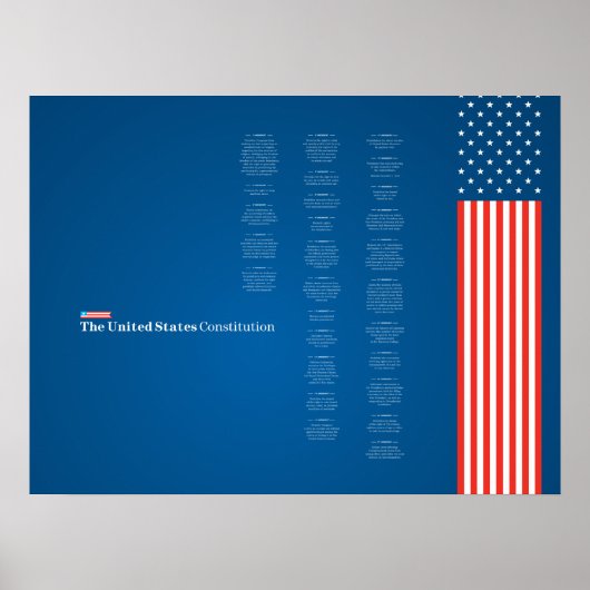 Poster Econo USA Constiution American Flag (Vorne)