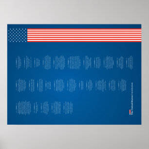 Poster Econo USA Verfassung Amerikanische Flagge