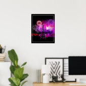 Poster-Eiffelturm Fireworks 16" x 20" Poster (Heimbüro)