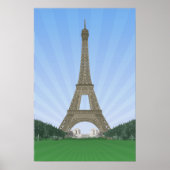 Poster: Eiffelturm Paris: Vector Zeichnend Poster (Vorne)