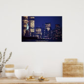 Poster / Ein Abend-Blick auf die New Yorker Skylin (Küche)