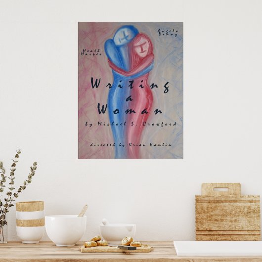 Poster "Eine Frau schreiben" (Küche)