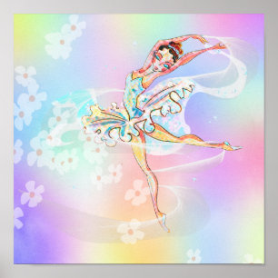 Poster einer Ballerina für den Raum der jungen Mäd